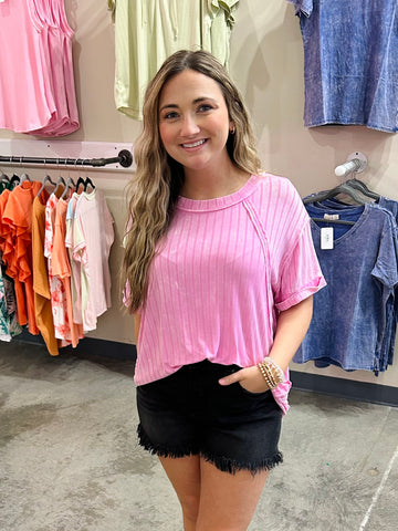 Weekend On The Coast Top - Baby Pink