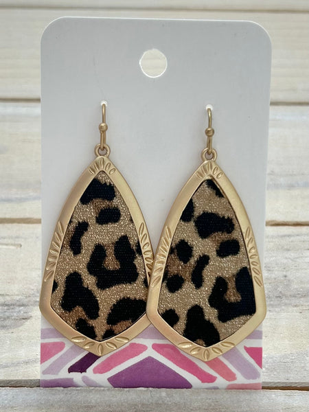 Vegan Leather Luxe Drops - Leopard