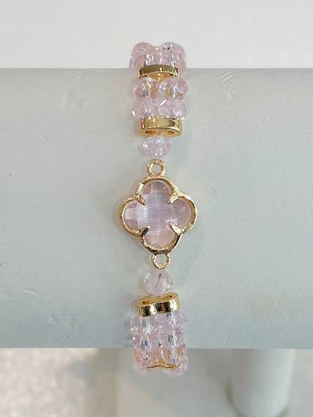 Clover Kiss Bracelet - Pink