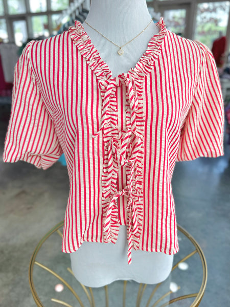 Coastline Club Top - Red