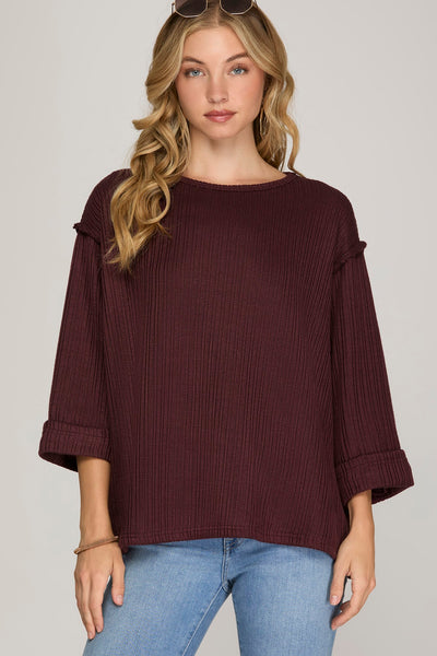Casual Crush Top - Maroon