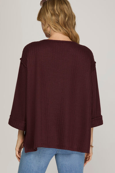 Casual Crush Top - Maroon