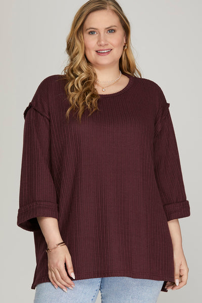 Casual Crush Top - Maroon