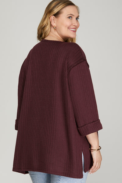 Casual Crush Top - Maroon