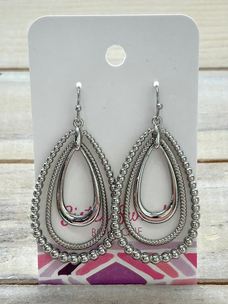 Linked in Love Earrings - Silver