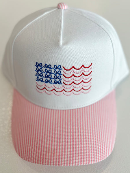 Star Spangled Bow Cap - Pink