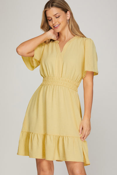Easy Elegance Dress - Yellow