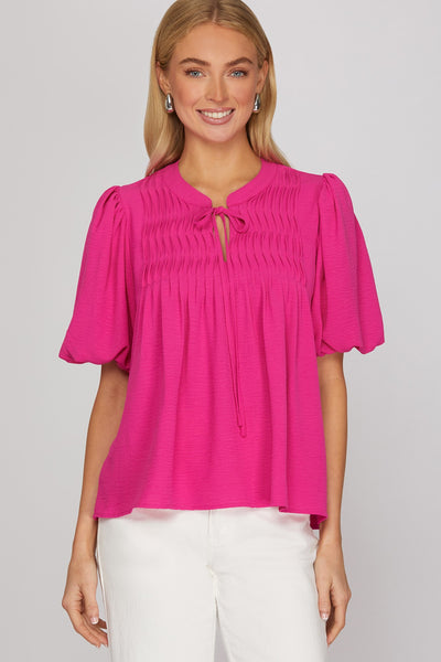 Sweet Moment Top - Hot Pink