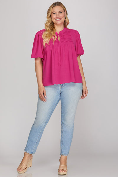 Sweet Moment Top - Hot Pink