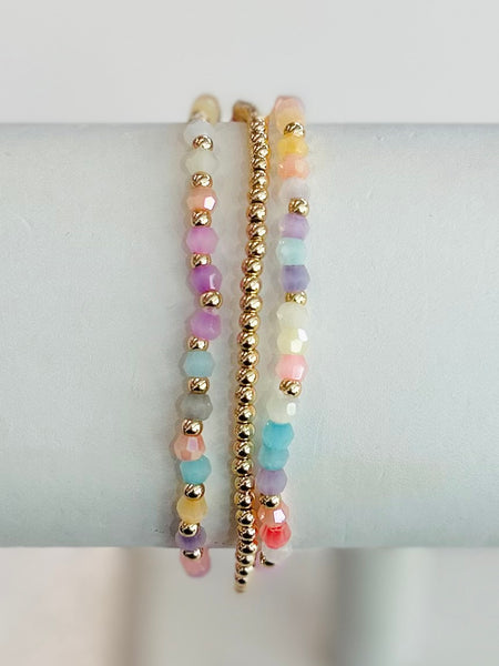 Shimmer Beaded Bracelet Set - Multi