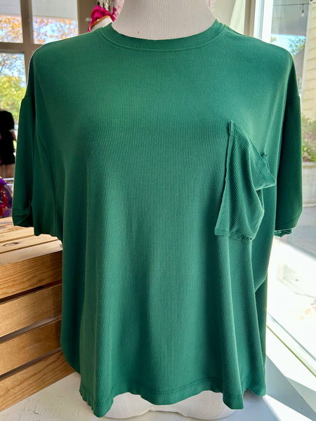 Keep It Comfy Top - Dark Green