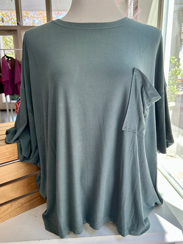 Keep It Comfy Top - Ash Jade