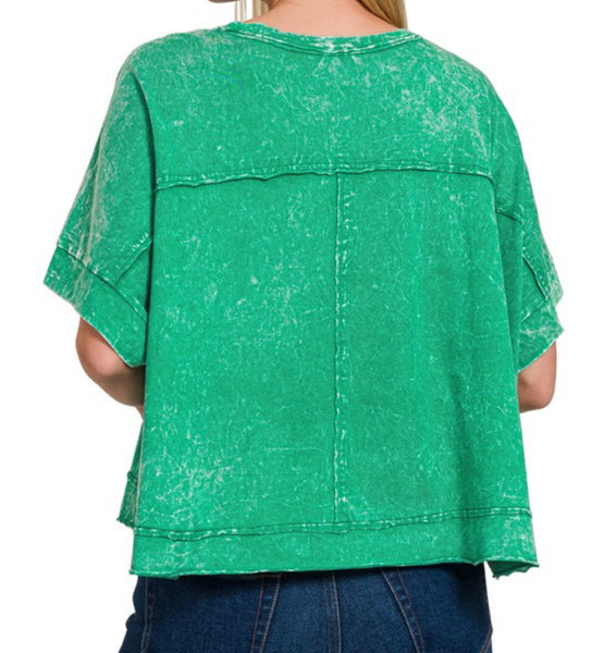 Go To Girl Crop Tee - Kelly Green