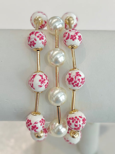 Golden Garden Bracelets - Pink