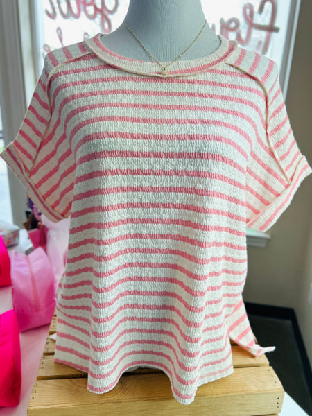 Harbor Stripe Top - Pink