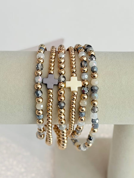 Sacred Spark Bracelet Stack - Gray