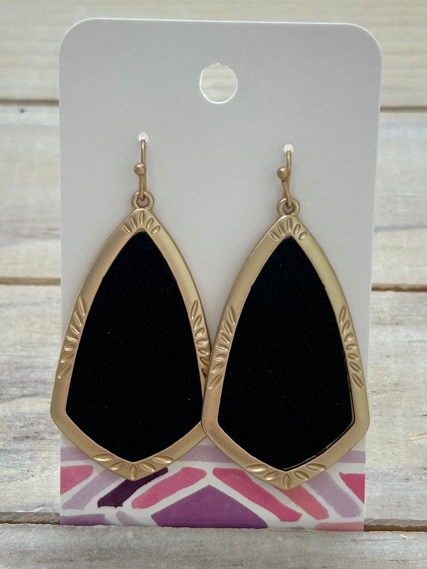 Vegan Leather Luxe Drops - Black