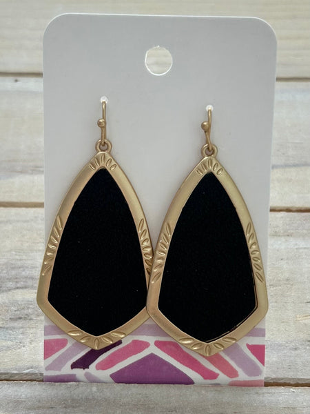 Vegan Leather Luxe Drops - Black