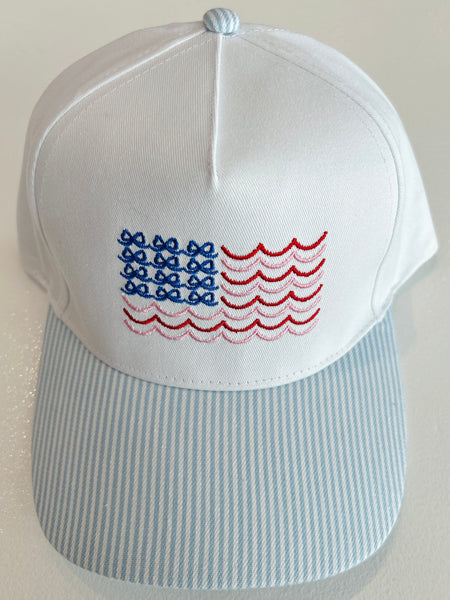 Star Spangled Bow Cap - Blue