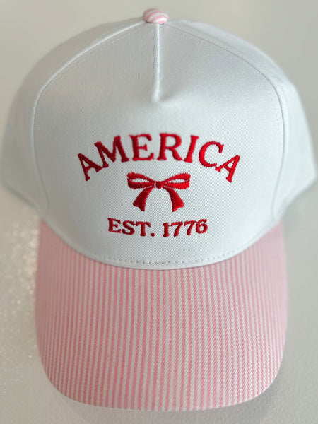 America Bow Babe Cap - Pink