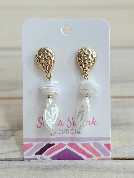 Pearl Baroque Drop Earrings