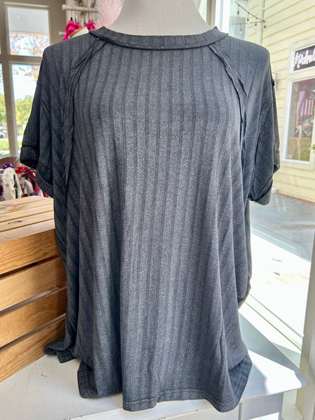 Weekend On The Coast Top - Ash Black