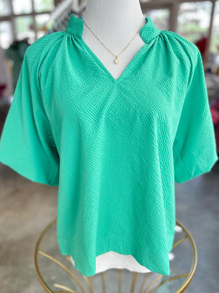 Costal Charm Blouse - Green