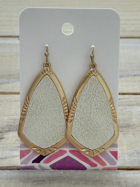 Vegan Leather Luxe Drops - Ivory