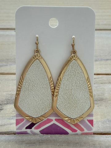 Vegan Leather Luxe Drops - Ivory
