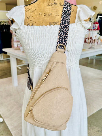 Leather Crossbody - Tan