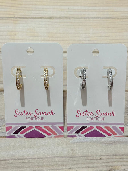 Do Everything In Love Cubic Zirconia Hoop Earrings