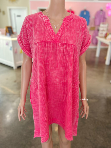 Spring Breeze Dress - Fuchsia