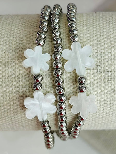 Bloom & Shine Bracelet Set - Silver