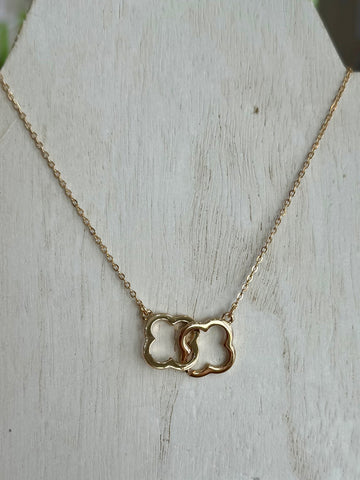 Interlinked Clover Duo Necklace
