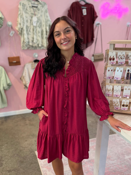 Cider Season Dress - Mulberry