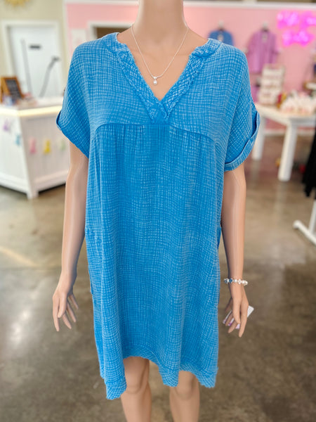 Spring Breeze Dress - Sky Blue