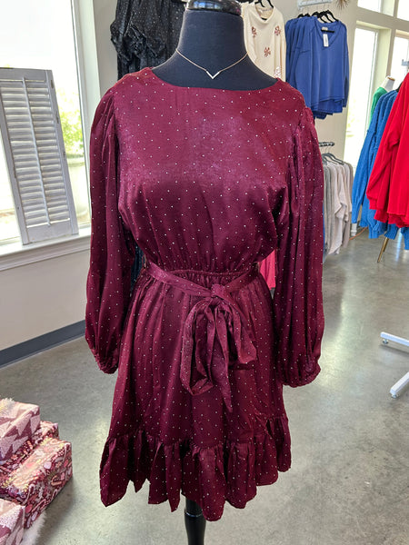 Enjoy The Moment Dress - Burgundy