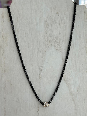 Box Chain Necklace - Black