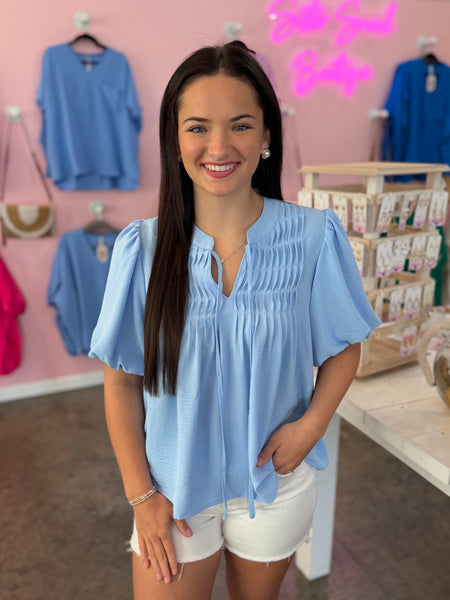 Sweet Moment Top - Blue