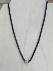 Box Chain Necklace - Purple