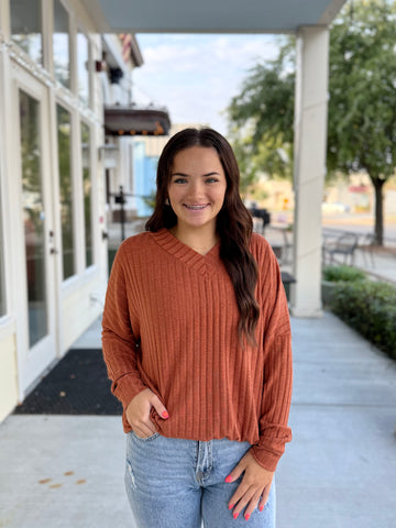 Have It All Sweater - Rust