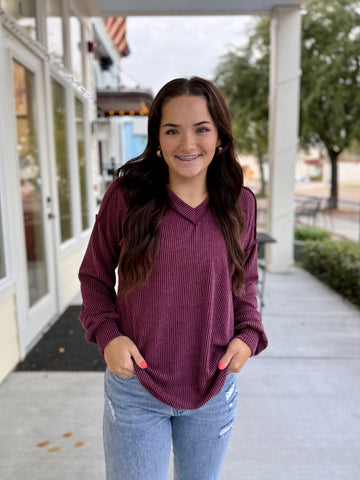 Know Me Well Top - Burgundy