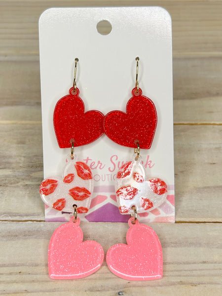 Cupid’s Kiss Heart Drop Earrings