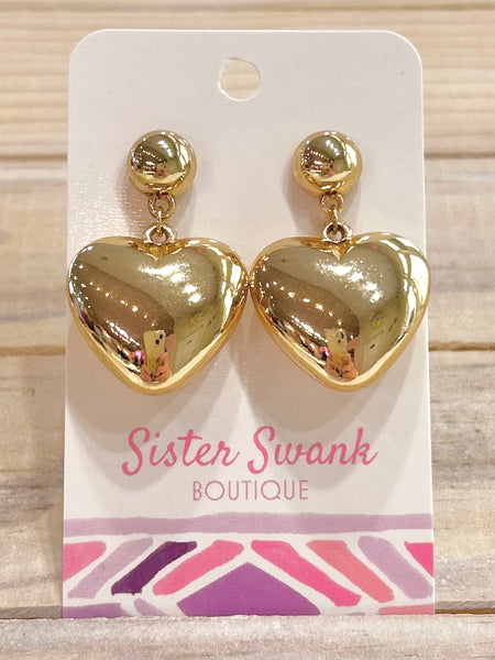 Bubble Heart Drop Earrings