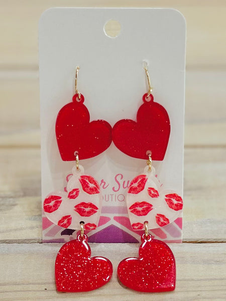 Cupid’s Kiss Heart Drop Earrings