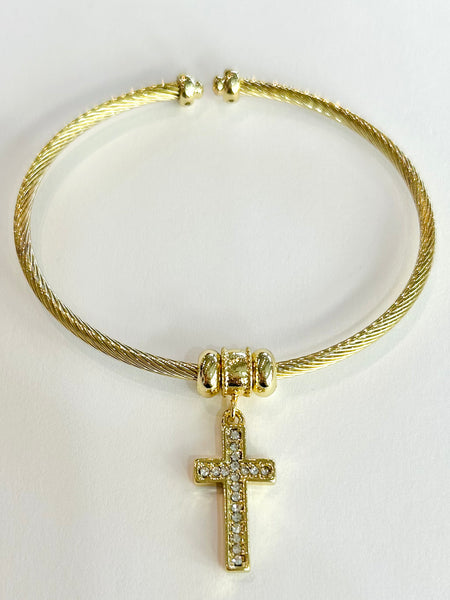 Cross My Heart Cuff Bracelet