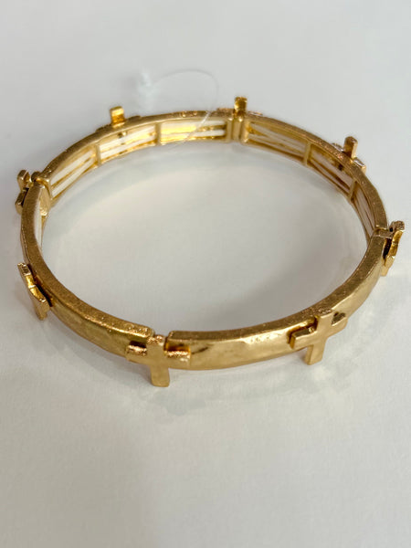 Everlasting Faith Bangle - Gold