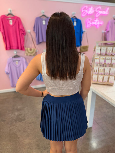 Prep Pleat Skort - Navy
