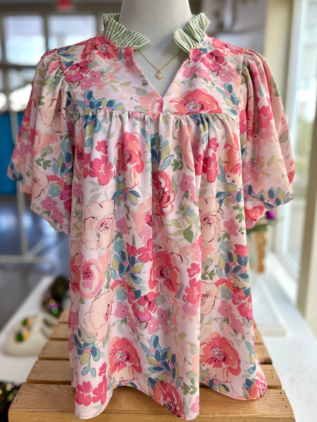 Sweet Meadows Floral Blouse