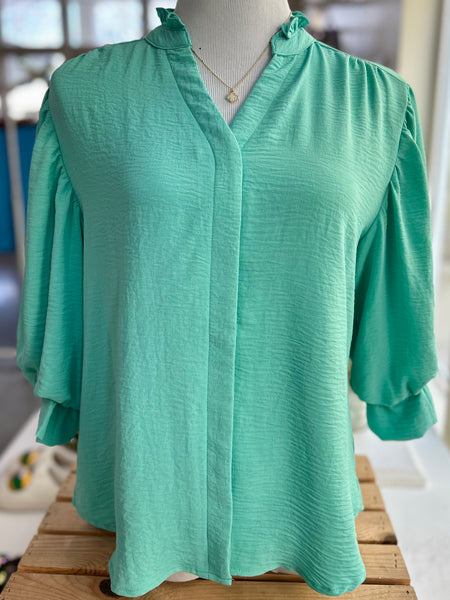 The Light & Lovely Blouse - Emerald